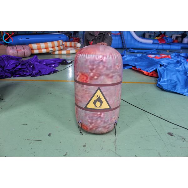 Custom Inflatable Paintall Bunkers Flammable Gas Cylinder Prop For Gun Game