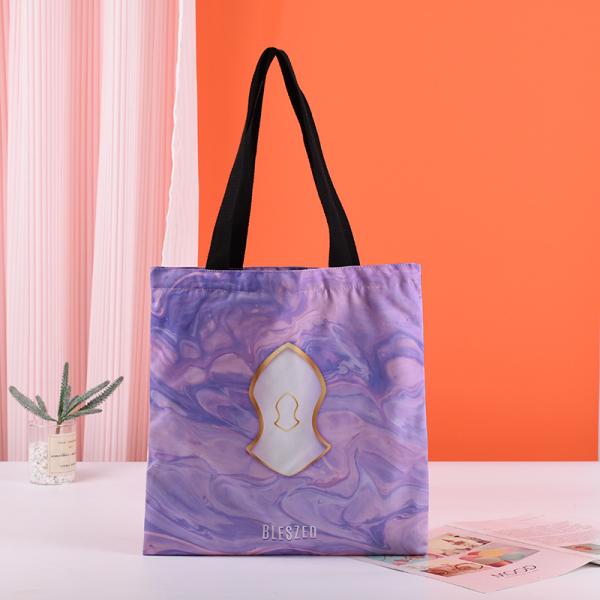 OEM/ODM Accepted Custom Logo Printed Canvas Zipper Makeup Bag for Pencil and Coin Storage