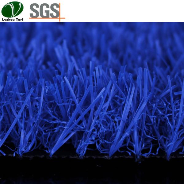 Indoor Outdoor Artificial Turf Blue Synthetic Grass Carpet Garden Landscaping