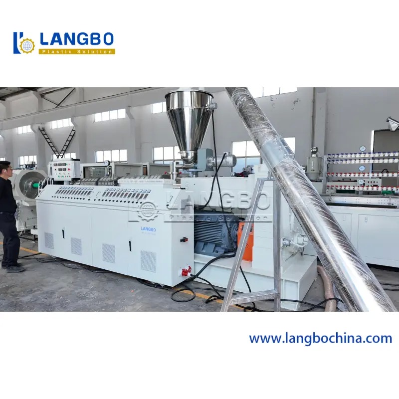 High Power PVC Pipe Production Machine with Smooth Surface and Material Saving Extruder