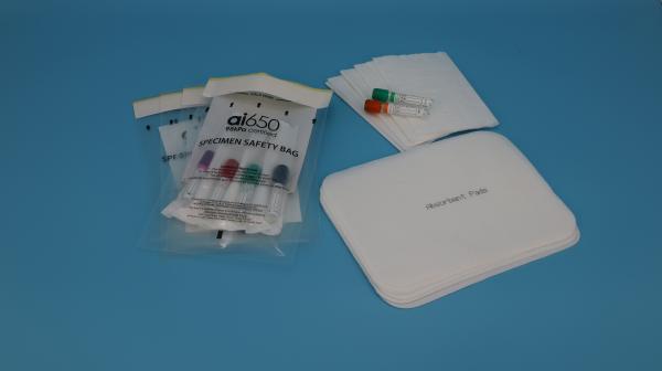 Sacos de amostra de plástico de risco biológico de 95 kPa branco Tubos de coleta de sangue a vácuo