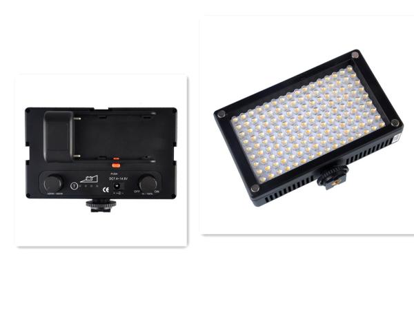Rechargeable Portable Led On Camera Light With Plastic Housing