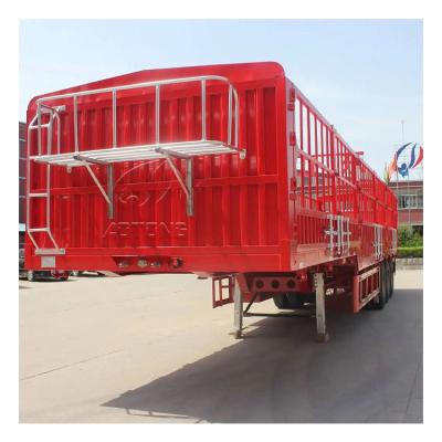 Semi Trailer Cargo Carrier Livestock Transport Fence Trailer with Dual Line Braking System
