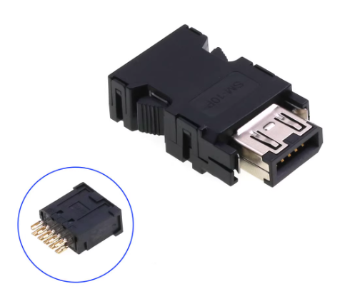 Moog ITT Servo Motor Connector with 1000V Voltage Rating Silver and Gold Plated Contacts for Panel or Cable Mount
