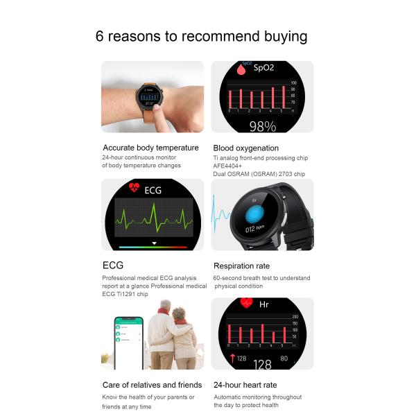 bandes de moniteur de tension artérielle de Smartwatch 200mAh d'écran tactile du sport 240X240