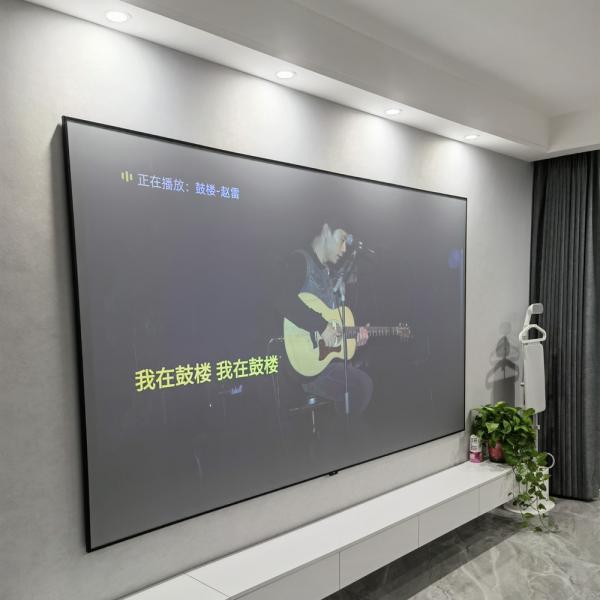 PVC Fixed Frame Screen Wall Mount Anti Light Projection Screen Gray