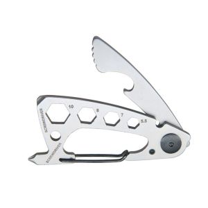 74*35*6MM Precision Sandblasting 420 Stainless Steel Mini Multi-Purpose EDC Tool Card Silver Metal Bottle Opener