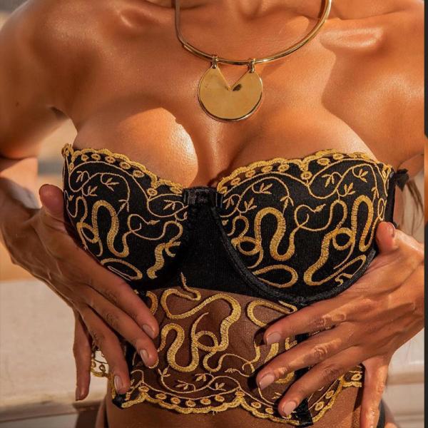 Push Up Bra Body Suit Lingerie S-L Mesh Breathable Sexy Underwear Sets