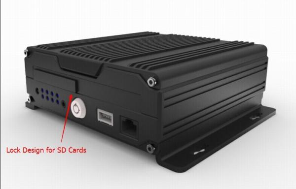 4 ch 3G / GPS 720P Analog HD Mobile DVR support Dual SD Card with 128GB storage