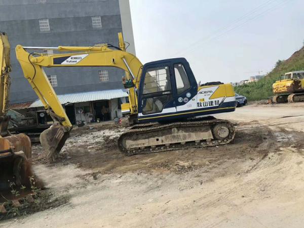 Máquinas escavadoras de 12 toneladas de Kobelco da segunda mão/máquina escavadora de Kobelco Sk120 com a cubeta do ³ de 0.5m