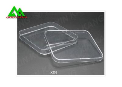 Sterile Square / Round Disposable Petri Dish With Lid Plastic Medical Grade