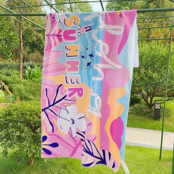 UV Protection Fast Drying Beach Towels Multi Purpose With Sand Free