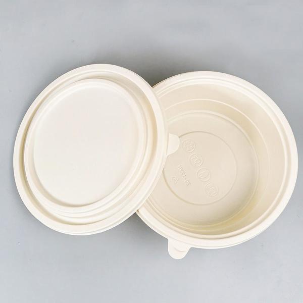 Taça de amido de milho descartável biodegradável e microondas com tampa