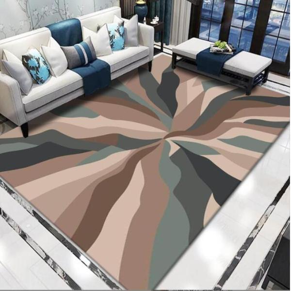 Home Machine Washable Full Living Room Floor Carpets Hand-Printed Sofa Bed Blanket