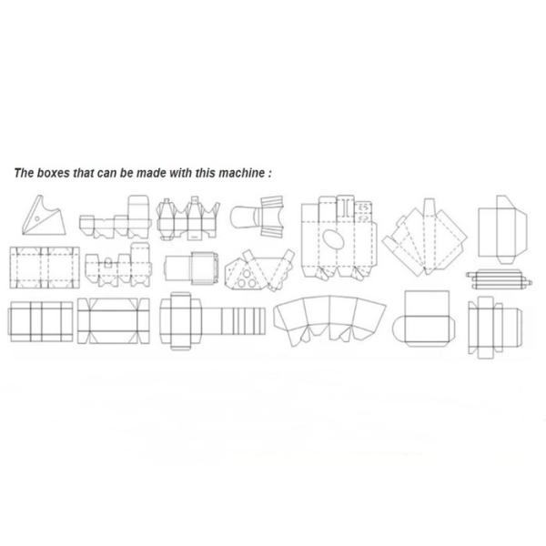 4 / 6 Points Carton Folding Gluing Machine Full Automatic Type Simple Operation