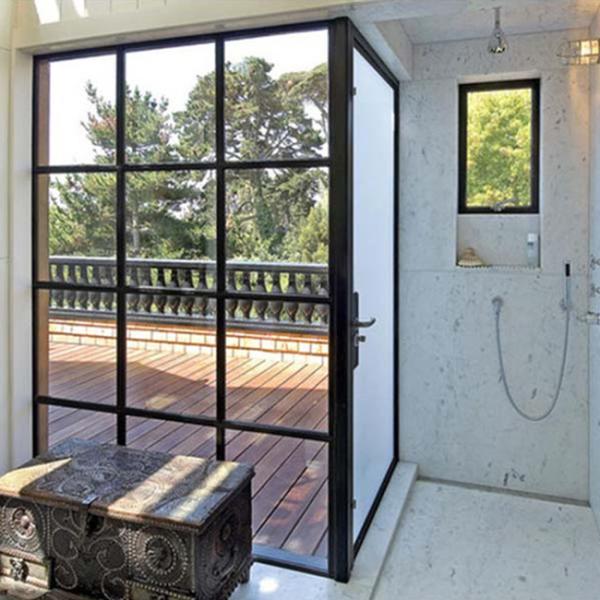 Thermal Break Commercial Aluminium Doors Restaurant Kitchen Swing Doors Customized Size