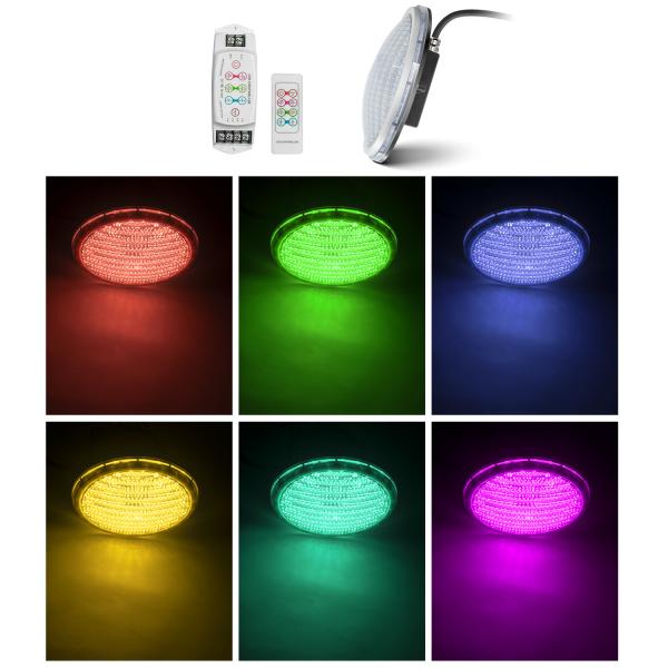 RGB PC Cover 18W 520LM PAR56 Swimming Pool Light Bulb