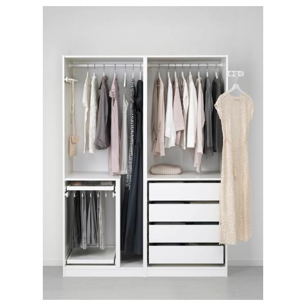 Matte White Cream Flat Panel Lacquer Sliding Door Wardrobe Closet Cloth Bedroom Storage