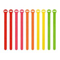 Liens réglables de gestion de câble de Velcro de but multi réutilisable en nylon de serres-câble de 100%