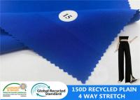 le bout droit de la manière 150D 4 a réutilisé le tissu en plastique 170GSM de pantalon de tissu de bouteille
