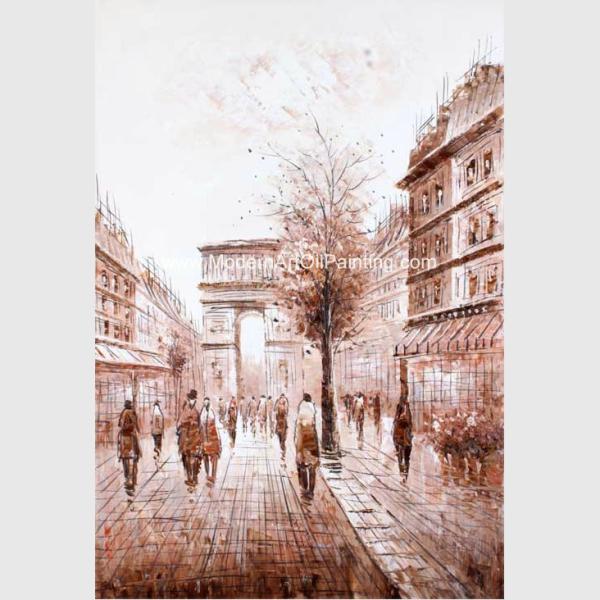 Home Decoration Villas Bars Paris Oil Painting Without Frame