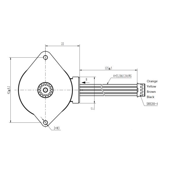 moteur pas à pas 15MM 20MM de 24V 400mA P.M. 35MM 42MM