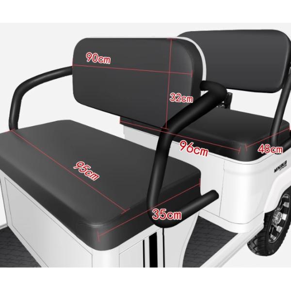 4 Seater Mini Golf Cart 4KW 10 Inch Road Tires Low Speed Electric Bus