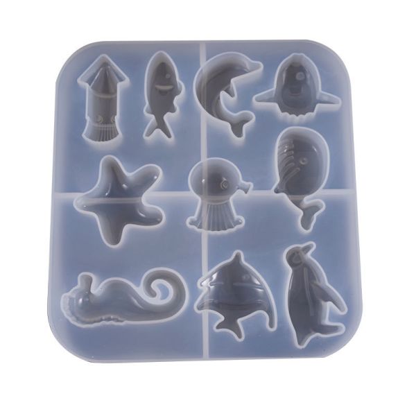 Crystal Drip Glue Mold DIY Jewelry Ocean Wind Series Creative Sea Star Penguin Multiple Collection Silicone Mold