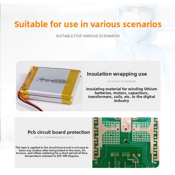 Manufacturer Brown Gold Finger Tape High-temperature Heat-resistant Insulation No Residue Anti-static PI Polyimide Adhesive