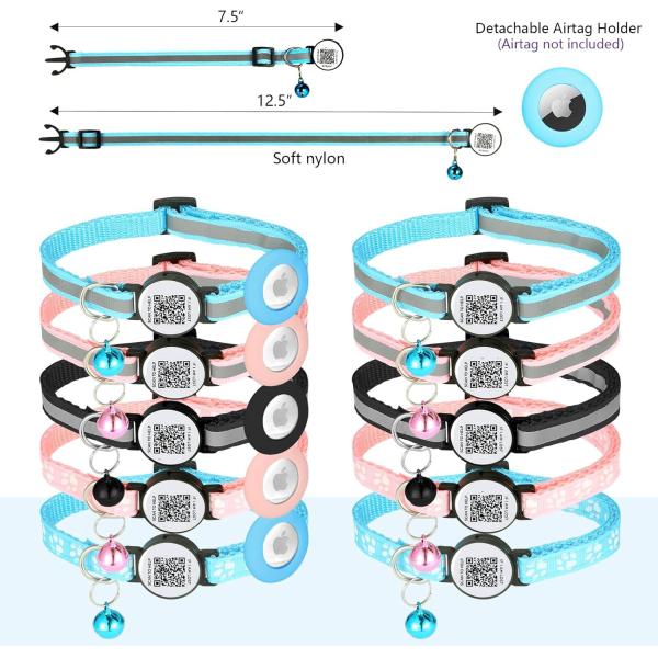 Personalized Pet Accessories Function Custom Print Nylon Smart QR Code Pet Tag Collar