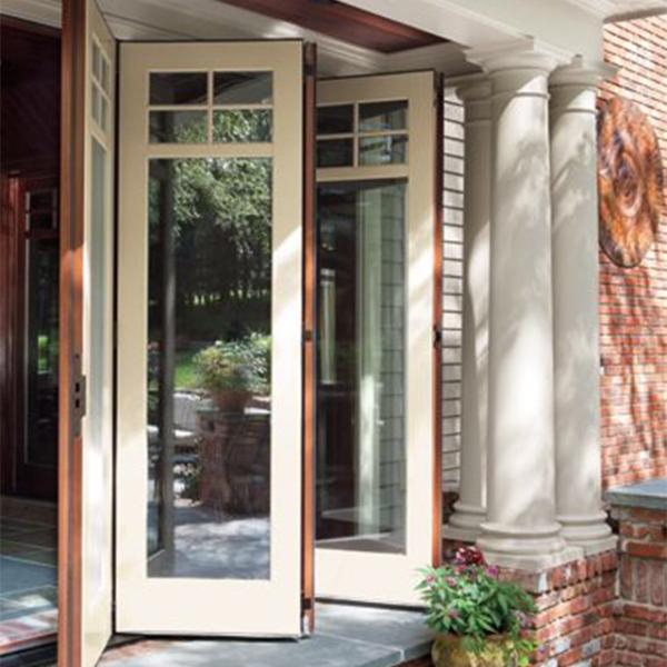 EPDM Gasket Aluminum Folding Doors With Silicone Sealant And Aluminum Alloy Hollow Toughened Glass