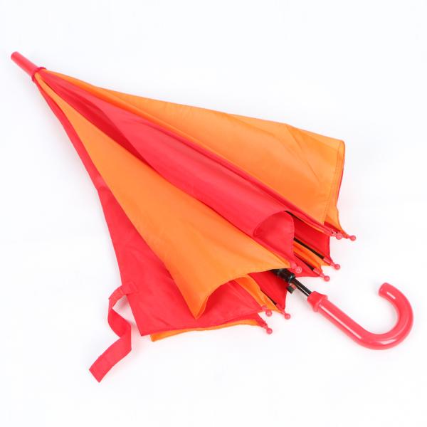 Red And Orange Small Kids Rain Umbrella 19 Inch Zinc Plating Safe Frame