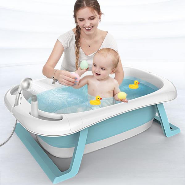 85*53*25cm Open Size Foldable Baby Bathtub With Stand Durable And OEM/ODM