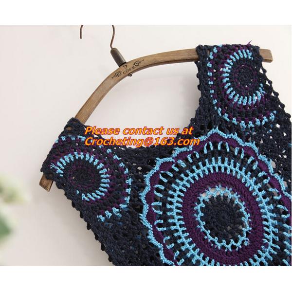 Mori Gilet Women Navy Blue Beige Fringe Crochet Vest Femme Knitted Hollow Out Spring Summe