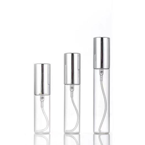 5 ml d' échantillon mini vide de qualité en or noir et argent en aluminium pulvérisateur de verre