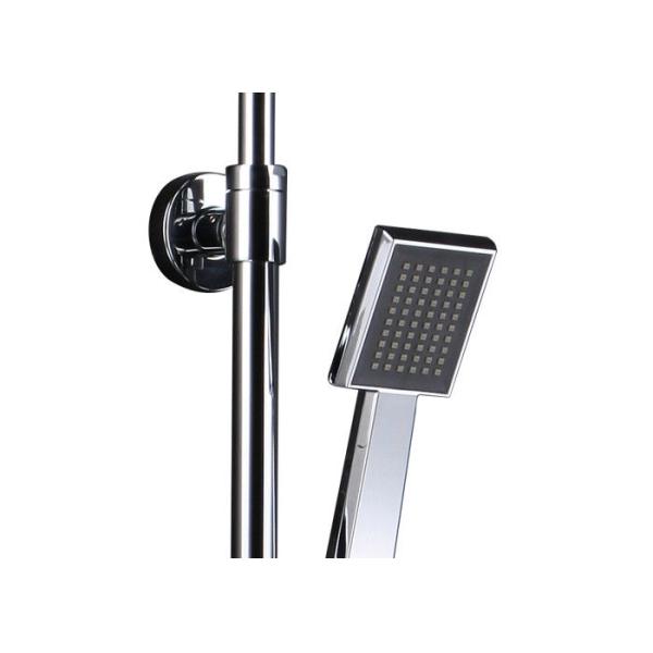 Waterproof Bathroom Shower Panels Faucet Chrome Cube Shower Head Wall Mount