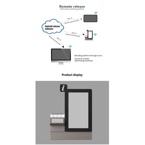 Пол кондиционирования воздуха охлаждая стоя машина на открытом воздухе рекламы вокзала Signage цифров