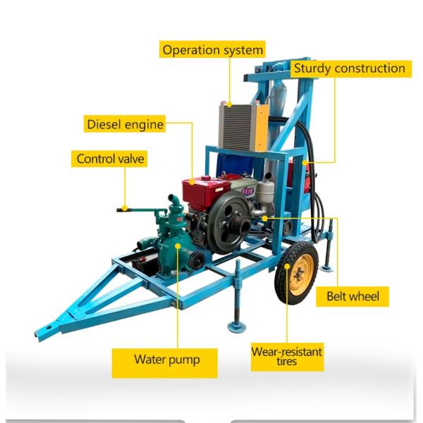 Mini Portable Water Well Drilling 550 KG Small Rock Drill Machine for Max.180 m