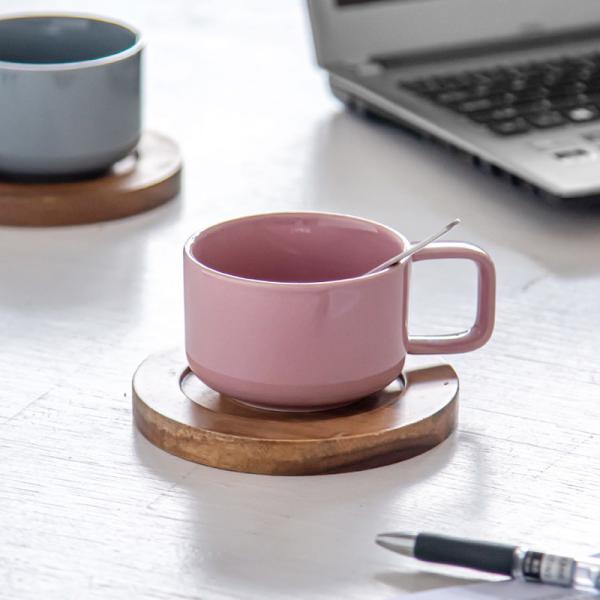 Minimizmo Taça de café nórdica e prato conjunto de 12 peças Cerâmica 250 ml caneca de porcelana