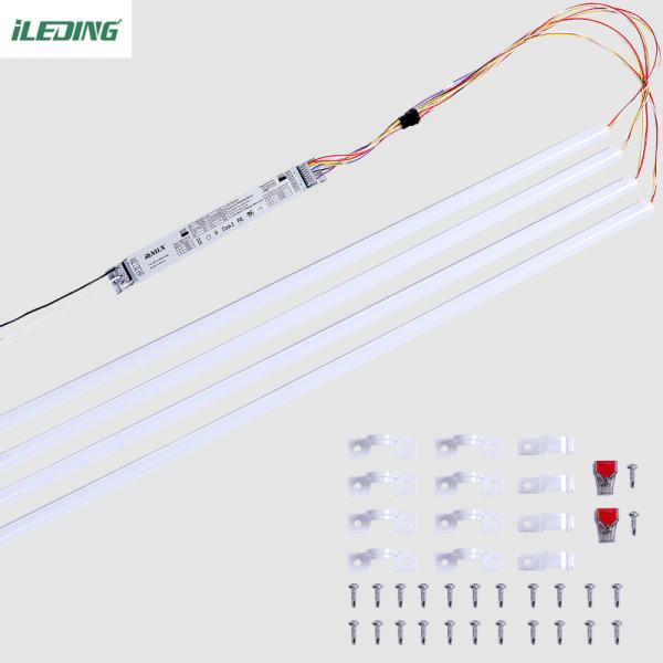 Remote Control LED Linear retrofit Kit Extrusion Housing Channel with 4FT Length and PC Cover
