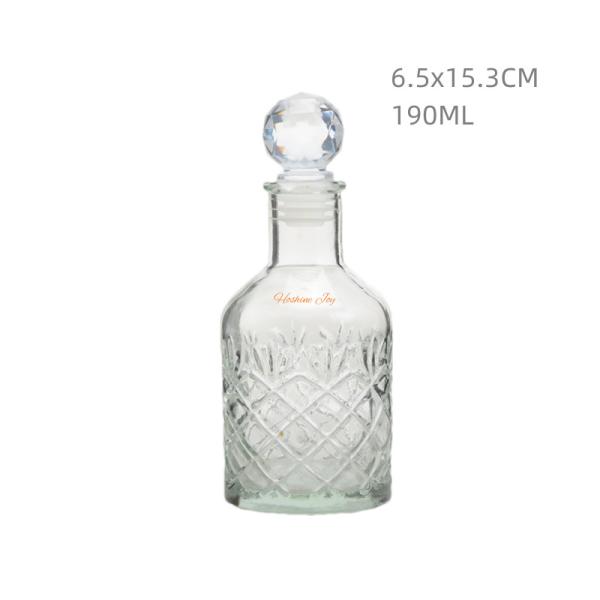 Reusable Perfume Oil Glass Bottles Clear Glass Car Diffuser Bottles 190ML