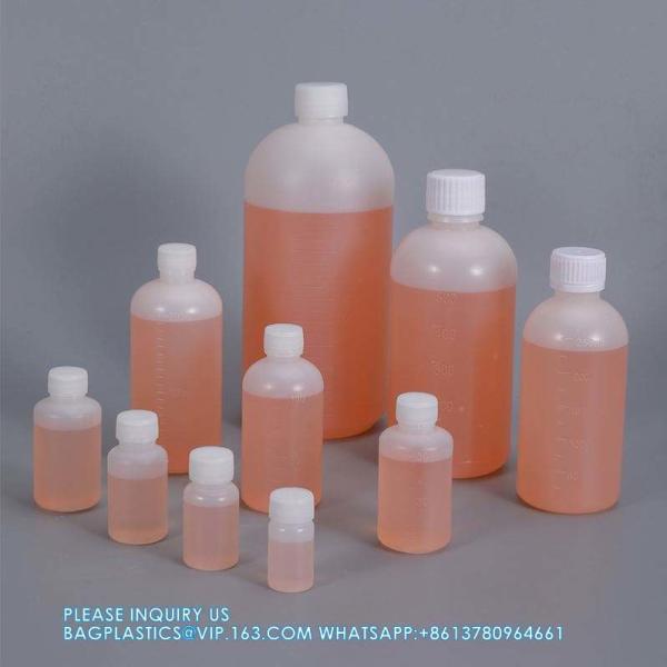 10ml Scale Plastic Round Bottle HDPE Empty Reagent Bottle For Chemical Liquid Storage Plastic Screw Cap
