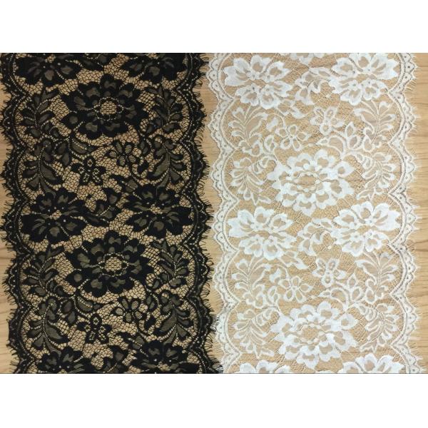 18cm 2017 New Fashion Lace Border Strench Lace Edge in Black/Ivory color