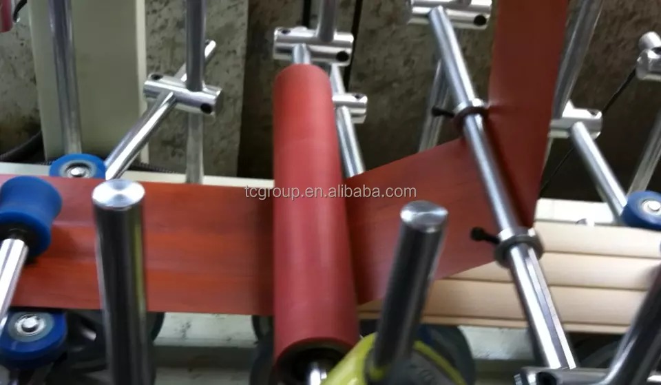 TC Factory Direct Delivery High Standard Wood Veneer Particle Board Profile EVA Hot Glue Profile Wrapping Machine