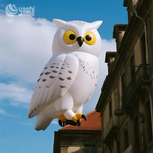 Large Owl Inflatable Animal Balloon Decorations Customizable Waterproof