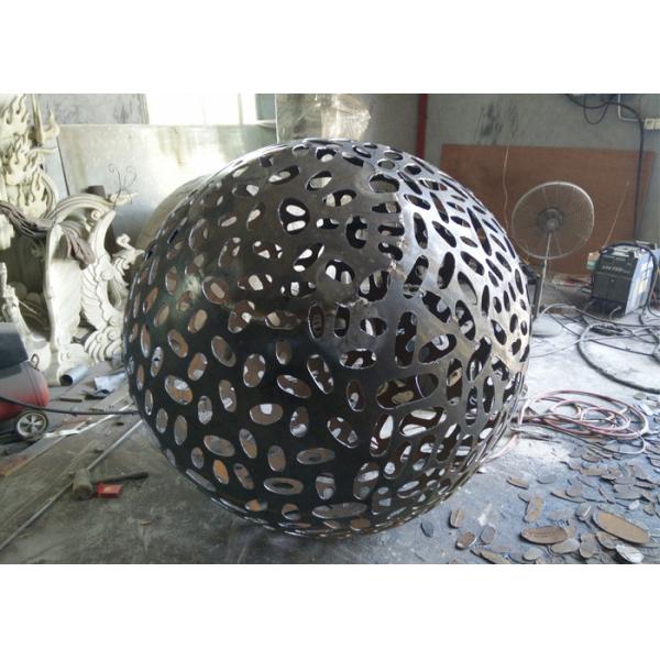 Чувствительной скульптура шарика Кортен высекаенная сталью неубедительная для украшения сада