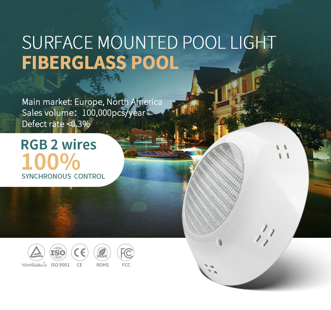 VDE IP68 водоустойчивое 2050ma света бассейна винила 520LM AC12V RGB одновременный
