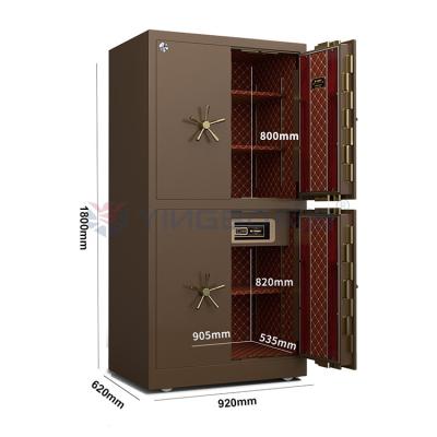 Dual Alarm Heavy Vault Safe Deposit Box Door Biometric Fingerprint Lock Can Movable
