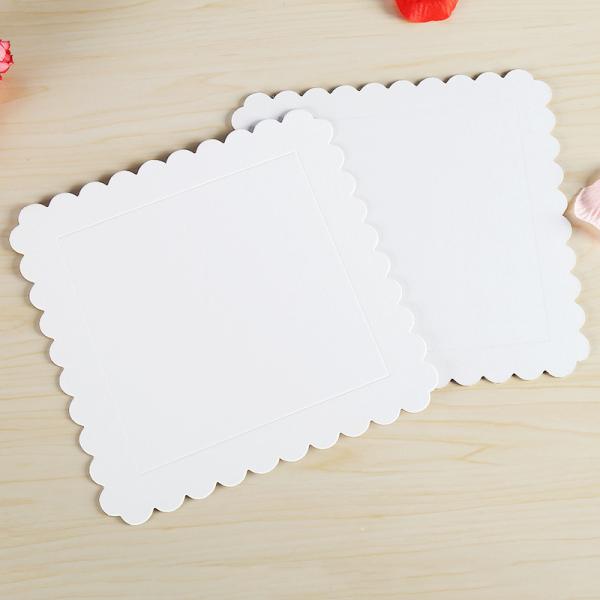 Square Silver Paper Cake Tray 12cm-33m Budget-Friendly Choice for Cake Shops