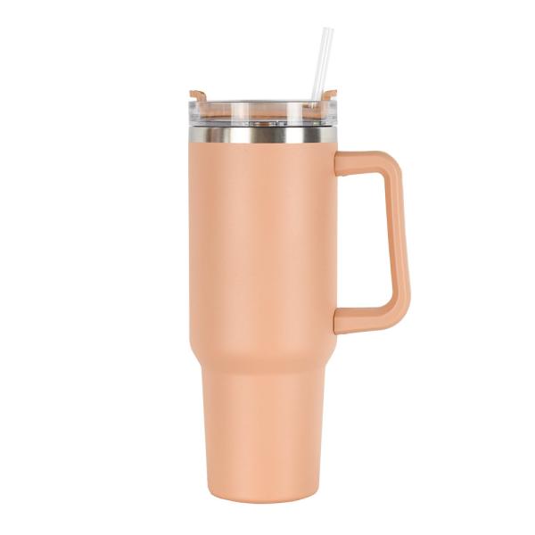 OEM ODM de aço inoxidável 40 oz caneca de viagem com alça e palha